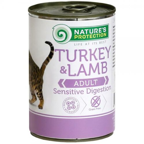 Natures Protection konzerva za mačke - Sensitive digestion - Turkey&Lamb - 400gr Slike
