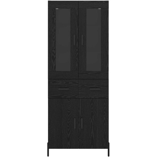  Highboard Crni hrast 69,5 x 34 x 180 cm Konstruirano drvo Slike