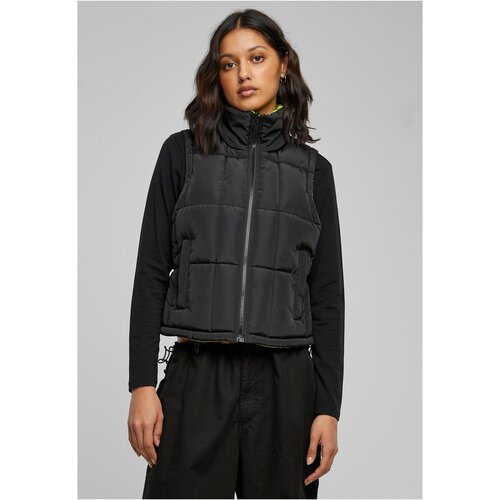 UC Ladies Ladies Reversible Cropped Puffer Vest black/frozenyellow Cene