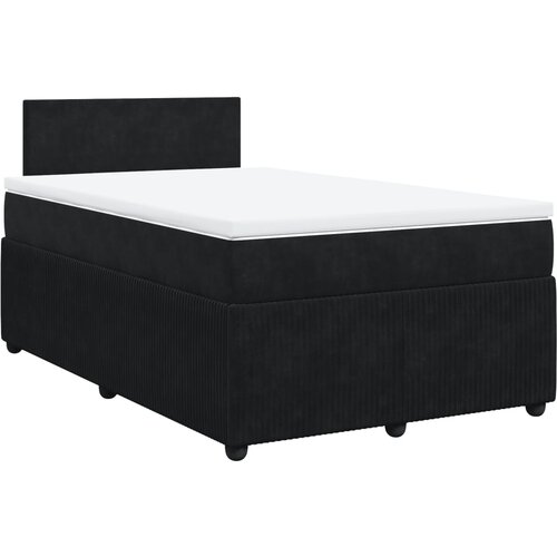 Maison Chic Box spring postelja - Vzmetna postelja z vzmetnico črna 120x190 cm žamet SL11837, (21884699) Cene