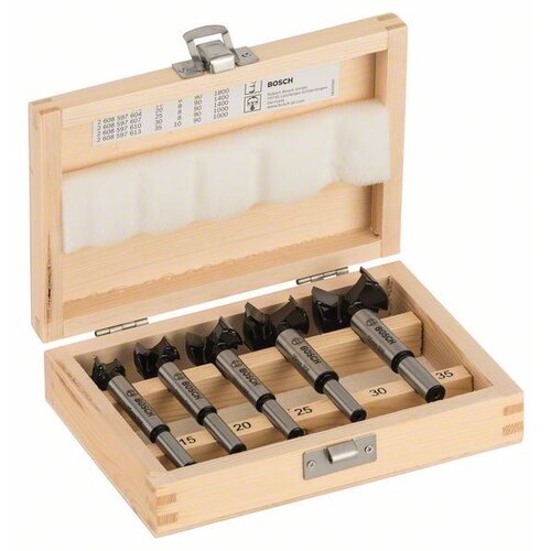 Bosch SVEDER ZA GRČO, HSS 5-DELNI KOMPLET SVEDROV FORSTNER 15-35 MM Slike