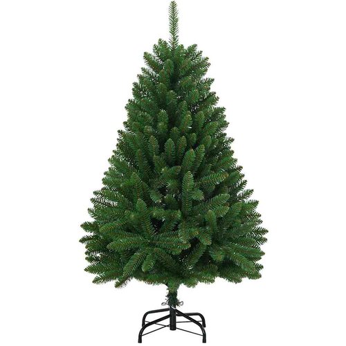  Umjetno božićno drvce s nogom Zelena 120 cm PVC i čelik Slike
