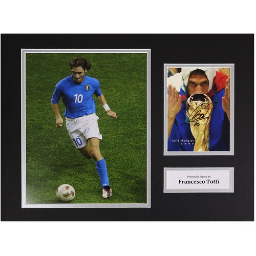  Francesco Totti Signed 16&amp;quot;x12&amp;quot; Photo Display Italy Autograph Memorabilia COA Slike