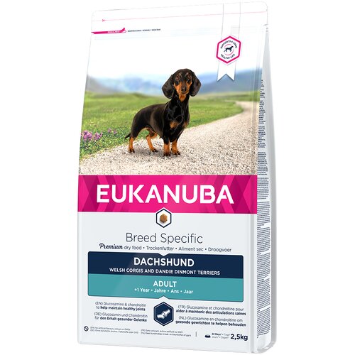 Eukanuba Adult Breed Specific Dachshund - Varčno pakiranje: 3 x 2,5 kg Cijene