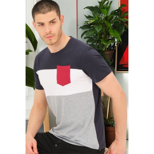 Dewberry T8592 MEN'S T-SHIRT-PLAIN NAVY BLUE Slike