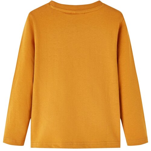  Dječja majica dugih rukava tamna oker 128 Slike