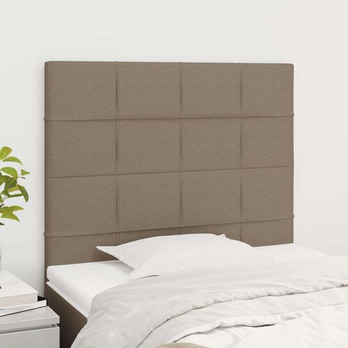  Posteljno vzglavje 2 kosa taupe 100x5x78/88 cm blago, (20933936) Slike