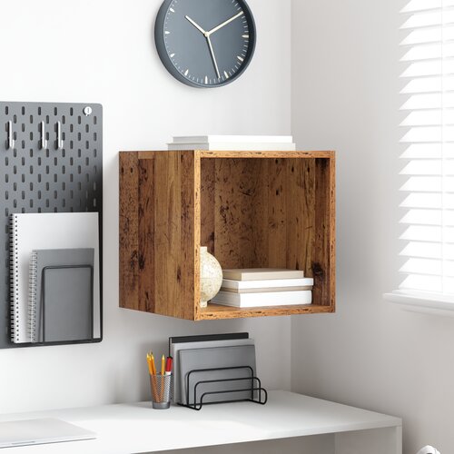 VidaXL Omarica na steni Star les 37 x 37 x 37 cm Konstruiran les Slike