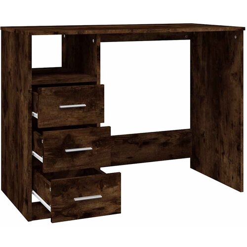  Radni stol boja dimljenog hrasta 102x50x76 cm konstruirano drvo Slike