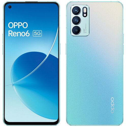 Ecofone Obnovljeno - znaki rabe - Reno6 5G svetlo moder 128 GB 8 GB ram, (5000005613) Cene