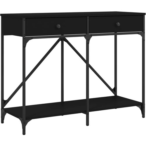 Maison Chic konzolna miza - miza ob steni črna 100x39x78,5 cm inženirski les, (21786032) Slike