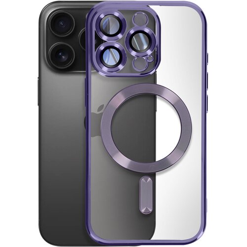 AVIZAR Ohi&scaron;je MagSafe za iPhone 16 Pro Max z ultra elegantnim kromiranim robom, Vijolična, (5000190618) Cene