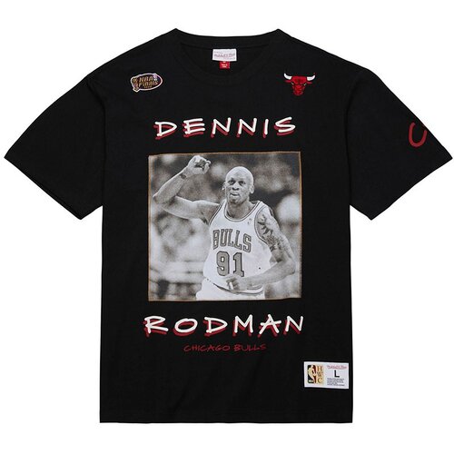 Mitchell And Ness Dennis Rodman Chicago Bulls Heavyweight Premium Vintage Logo majica Slike