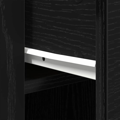  Stol s ladicama Crni hrast 100 x 49 x 74 cm Konstruirano drvo Slike