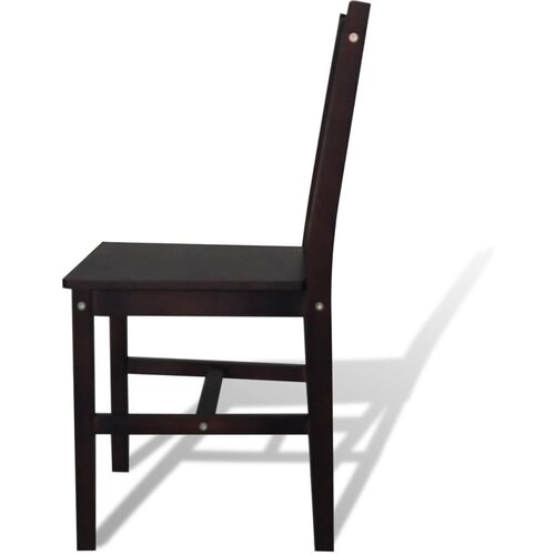 Maison Chic Jedilni stoli - Vzorci stoli 4 kosi temno rjavi iz borovine A948, (22032519) Cene