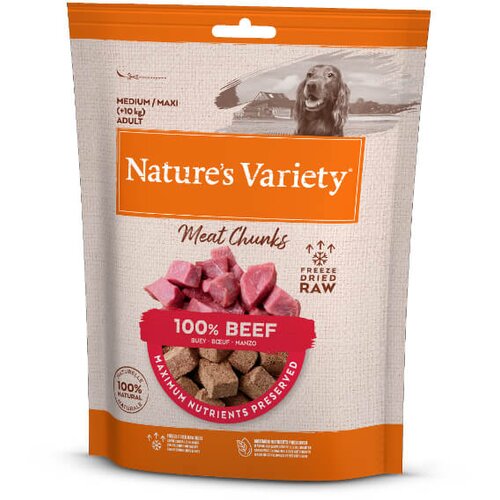 Nature’s Variety Nature's Variety Dog Meat Chunks posladek, govedina - 50 g Cene