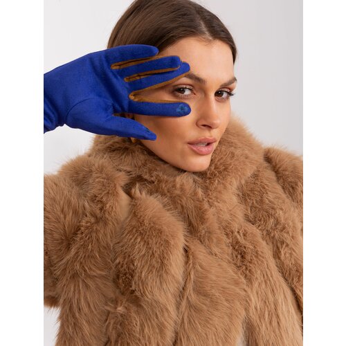 Fashion Hunters Cobalt blue touch gloves with decorative strap Slike
