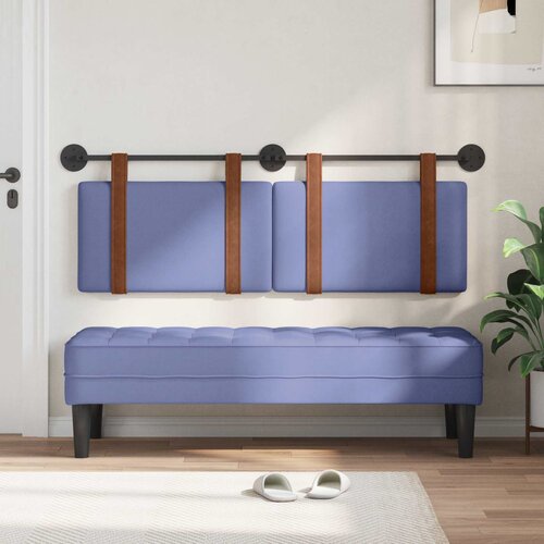 Držeće uzglavlje Zidne Traper plava 130 x 55 x 5 cm Antikni PU Slike