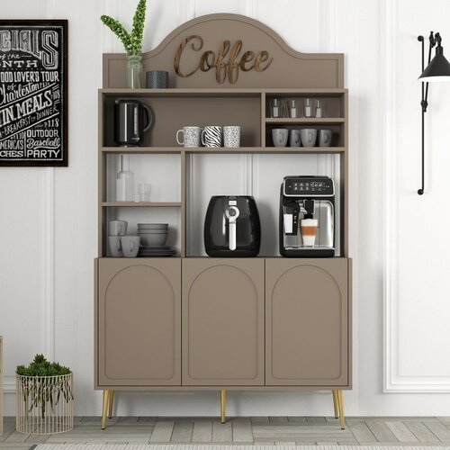 Hanah home komoda lyon 120 - atlas, gold atlasgold coffee bar cabinet Cene