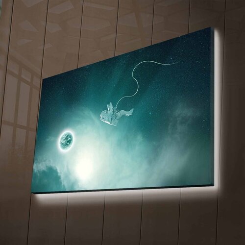 Wallity Zidna slika sa LED osvjetljenjem NASA-013, 45x70 cm Cene