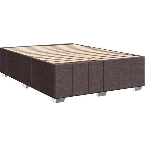 vidaXL Posteljni okvir temno rjav 140x190 cm blago, (21305111) Cene