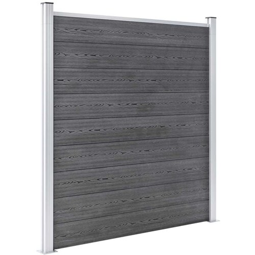 VidaXL vrtna ograda WPC 526 x 186 cm siva Slike