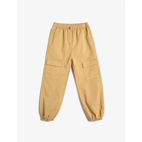 Koton Parachute Trousers with elasticated waist, pockets, cotton.
