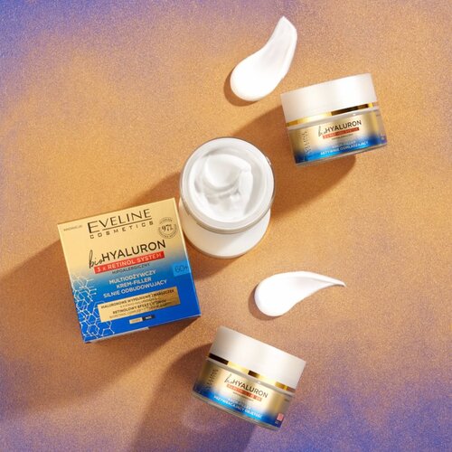 Eveline Cosmetics Bio Hyaluron 3x Retinol System dnevna in nočna lifting krema 50+ 50 ml Slike