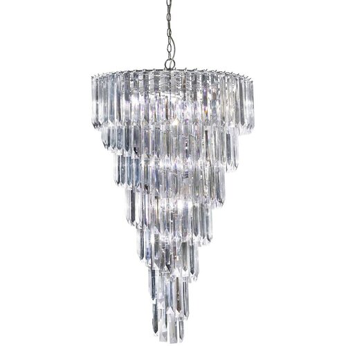 Searchlight Sigma Lestenec z 9 lučmi, kromiran, z akrilnimi kristali, E14, (22101257) Cene