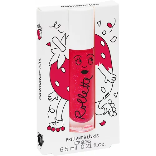 Nailmatic Kids Rollette sijaj za ustnice za otroke odtenek Strawberry 6,5 ml