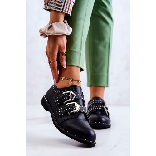 Boto Women's Leather Brogues With Buckles Lu Boo Black Cene