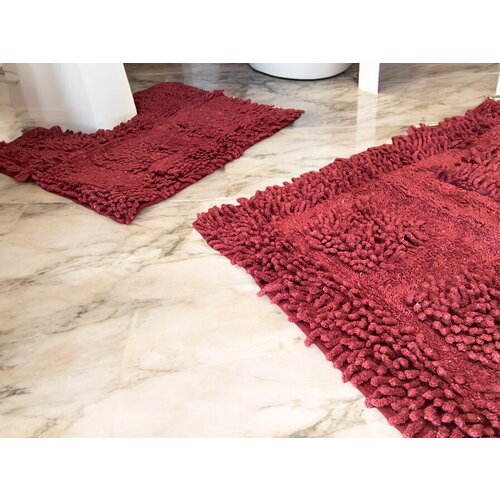  viktorija set za kupatilo čupko dvodelni 50x50cm i 50x80cm, bordo Slike