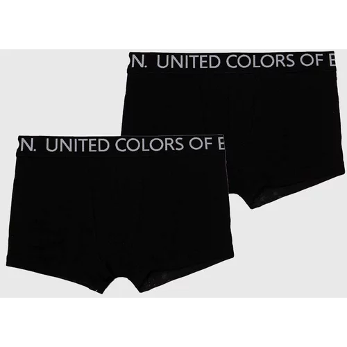 United Colors Of Benetton Otroške boksarice 2-pack črna barva