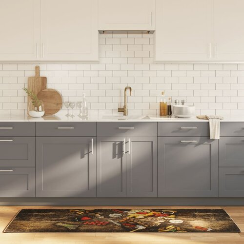 VidaXL Kuhinjski tepih raznobojni 60 x 180 cm perivi i protuklizni Slike