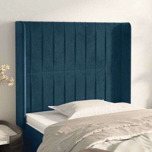  Uzglavlje s ušima tamnoplavo 93x16x118/128 cm baršunasto Cene