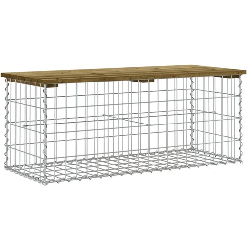vidaXL Vrtna klop gabion 103x44x42 cm impregnirana borovina, (20804347) Cene