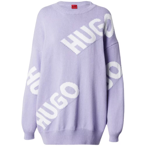 Hugo Široki pulover 'Slaria' svijetloljubičasta / bijela