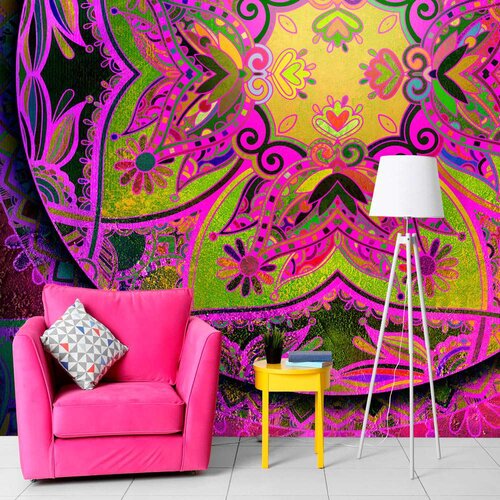  Samoljepljiva foto tapeta - Mandala: Pink Expression 245x175 Slike