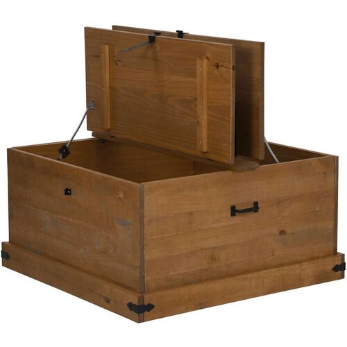 VidaXL skrinja za shranjevanje halden 91x91x47 cm masivni les, bor Slike