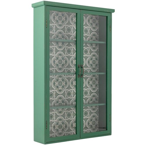 Bloomingville Zelena stenska vitrina iz masivne jelke 81x122x22 cm Hazem &amp;ndash; Slike