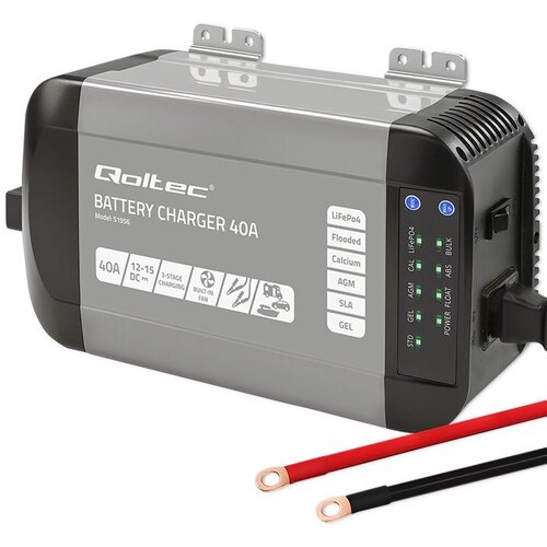 Qoltec Intelligent Professional Monolith Battery Charger for LiFePO4 AGM GEL SLA batteries | 40A | 12V Cijene