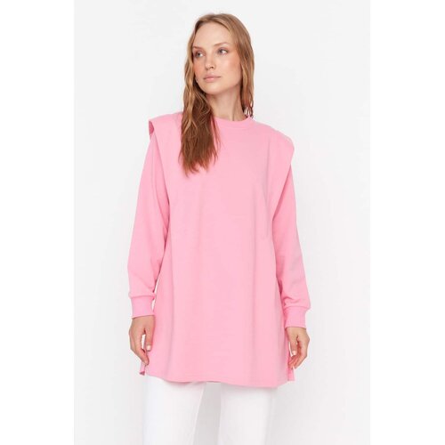 Trendyol Pink Padded Knitted Sweatshirt Cene