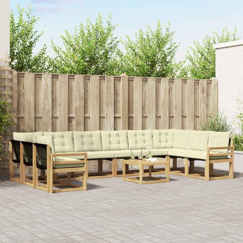  Set vanjskih sofa 11 kom. Bijela i krem Cijene