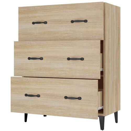  Komoda boja hrasta sonome 69,5x34x90 cm od konstruiranog drva Slike