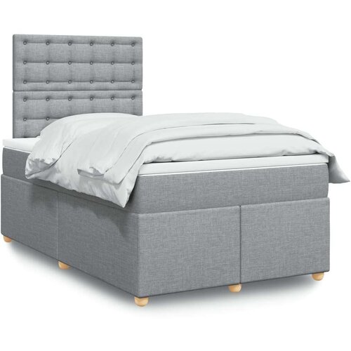 vidaXL Krevet s oprugama i madracem svjetlosivi 120x190 cm od tkanine Cijene