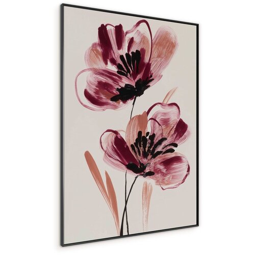 Styler Tiskana slika s okvirom/na platnu 70x100 cm Burgundy Blooms &ndash; Cijene