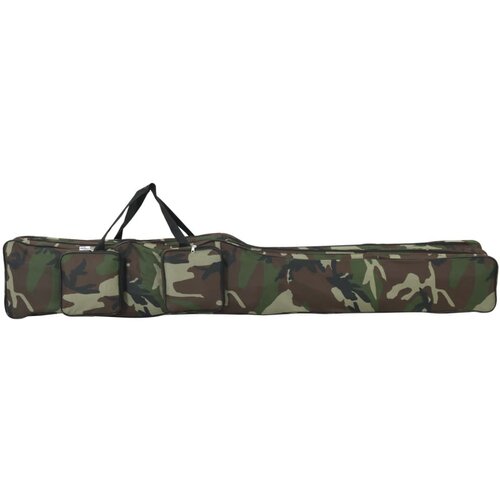 VidaXL Torba za &amp;scaron;tap za pecanje zelena maskirna 150 cm tkanina Oxford Slike