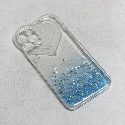 maska heart glitter za iphone 12 pro max 6.7 plava Slike