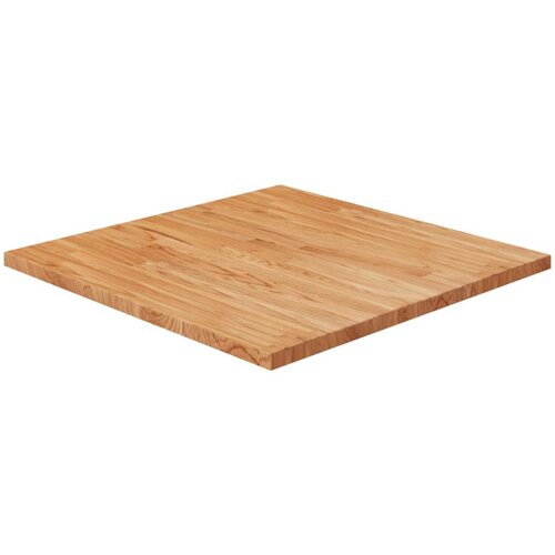 VidaXL Okrogla mizna plo&amp;scaron;ča svetlo rjava 70x70x2,5 cm trdna hrastovina Slike