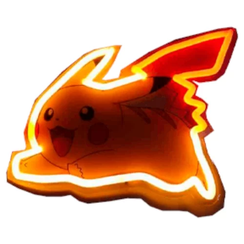 Gaya TEKNOFUN stenska svetilka Pokémon Pikachu, neonsko rumena svetloba, električno napajanje, (20870765)